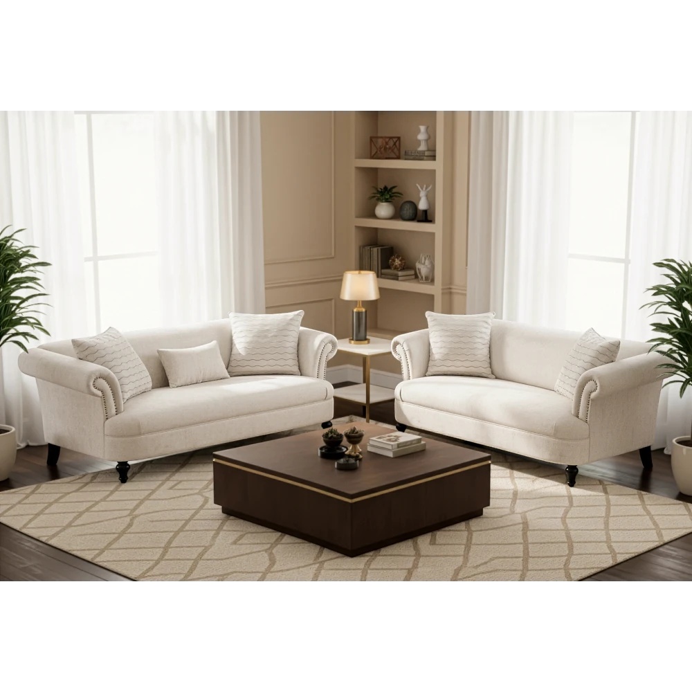 Firash Chesterfield 2 Seater Sofa - Image 8