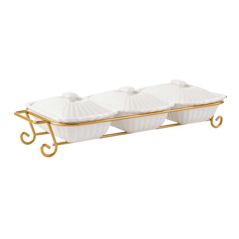 Casserole 3 Pcs Set with Iron Stand