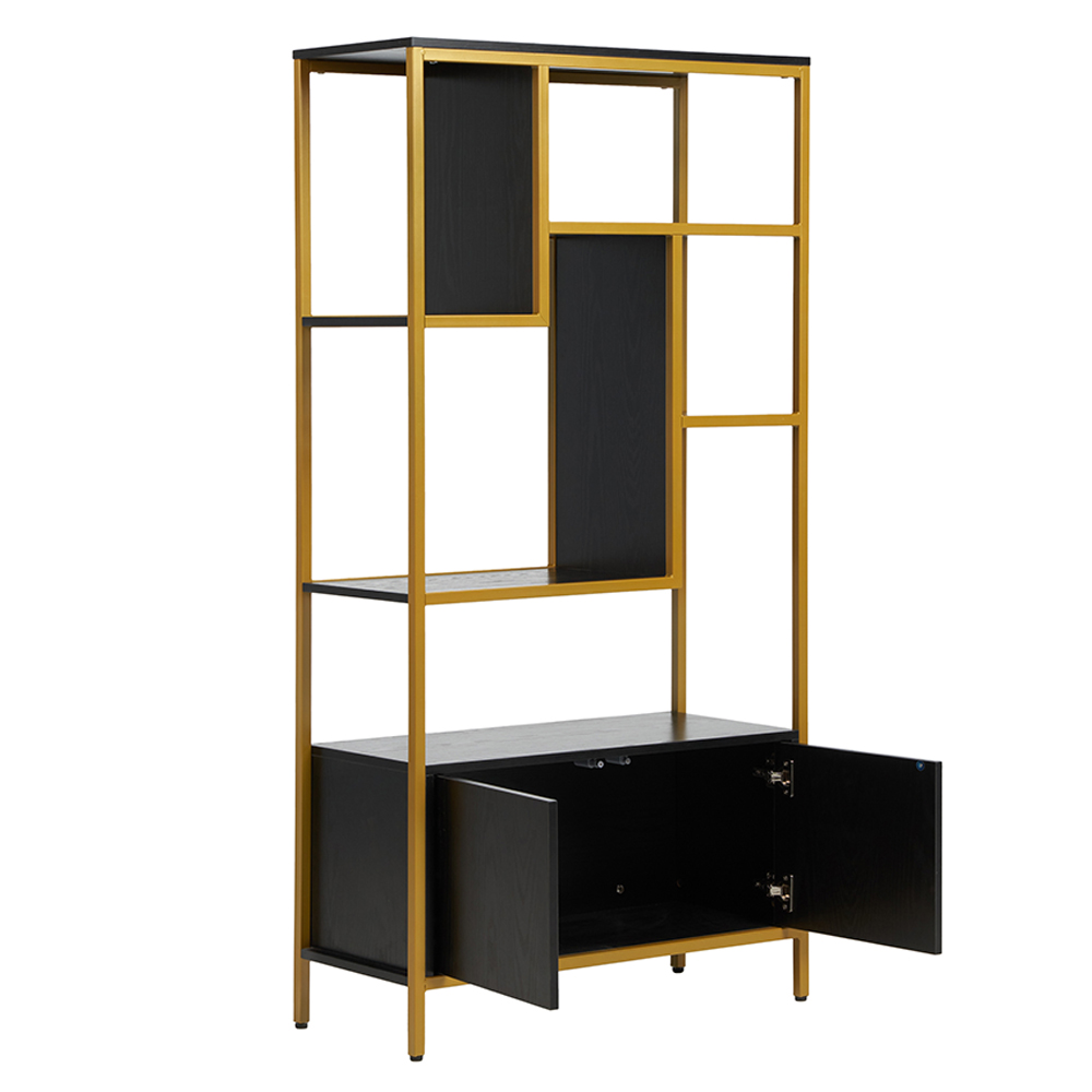 Shelving Unit with 2 Door Cabinet - Image 2