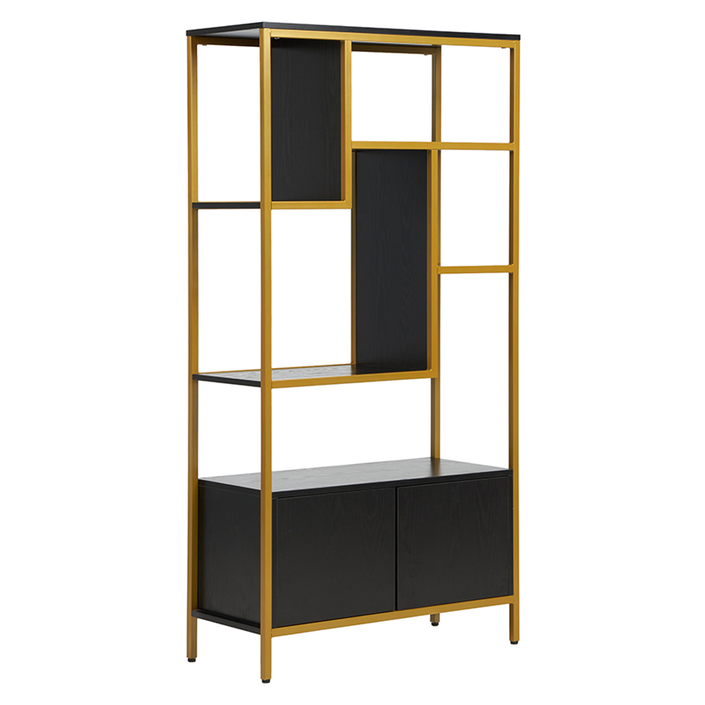 Shelving Unit with 2 Door Cabinet