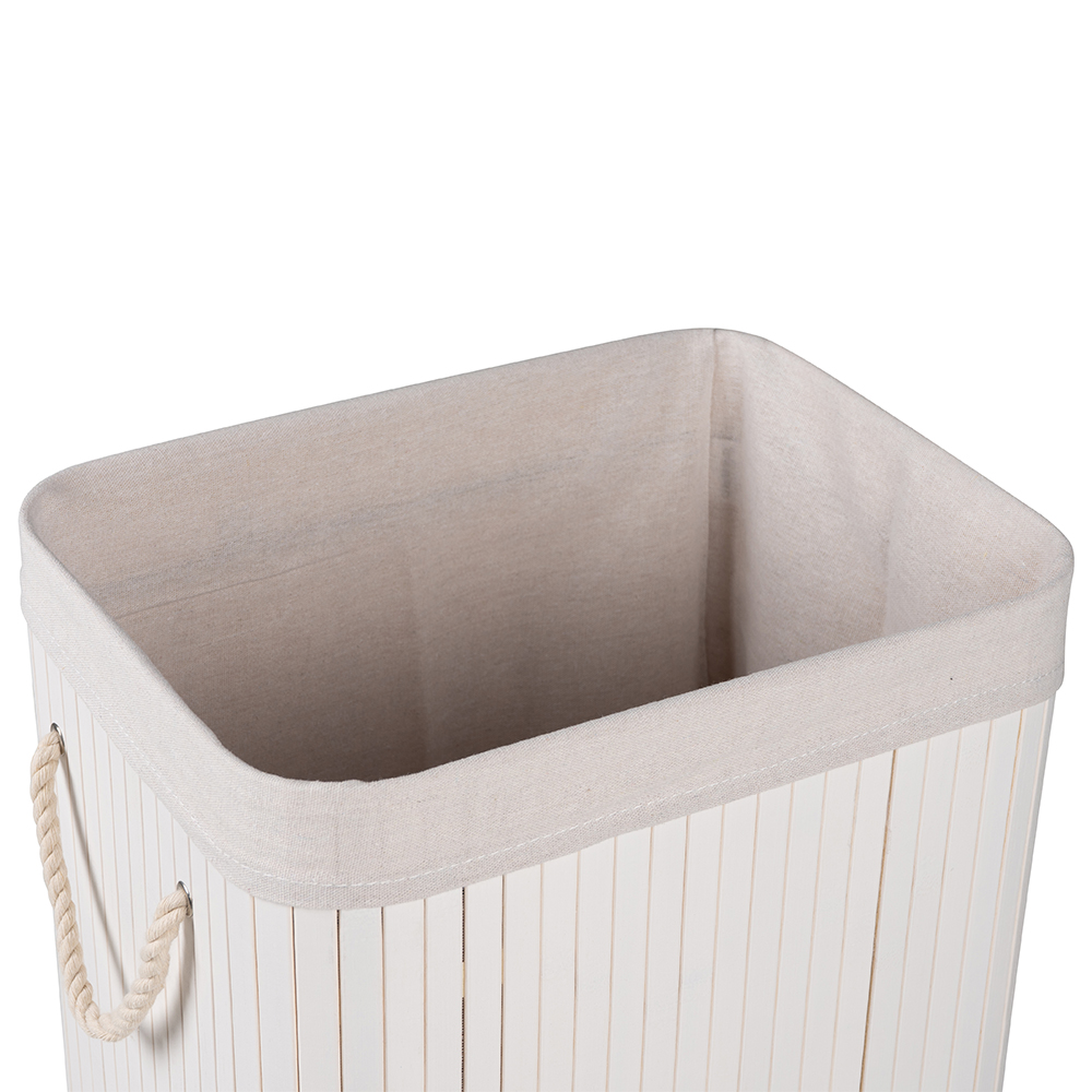 Robie 72L Folding Bamboo Laundry Hamper with Lid - Image 5