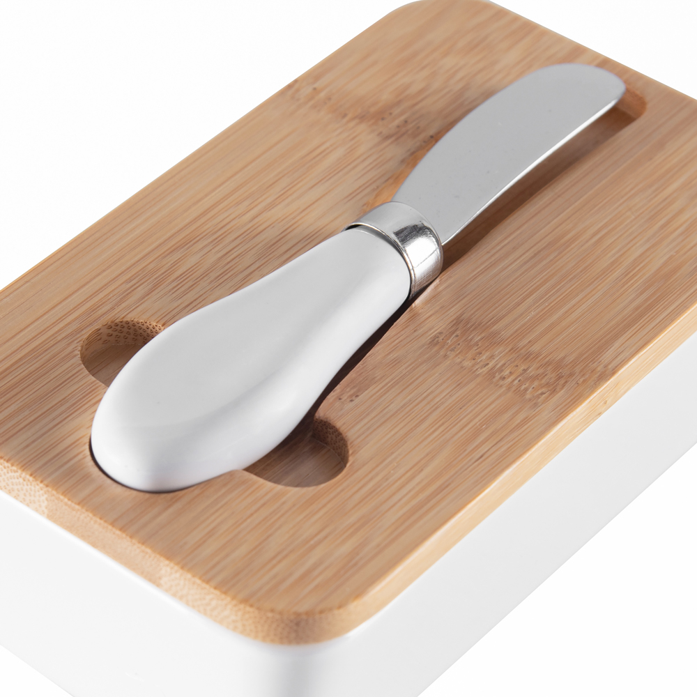 Butter Container with Bamboo Lid & Knife Spread - Image 7