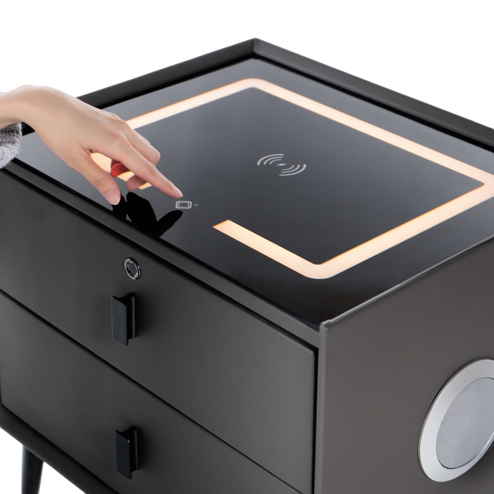 Edison Smart Bedside Table (Square, Fingerprint Lock) - Image 17