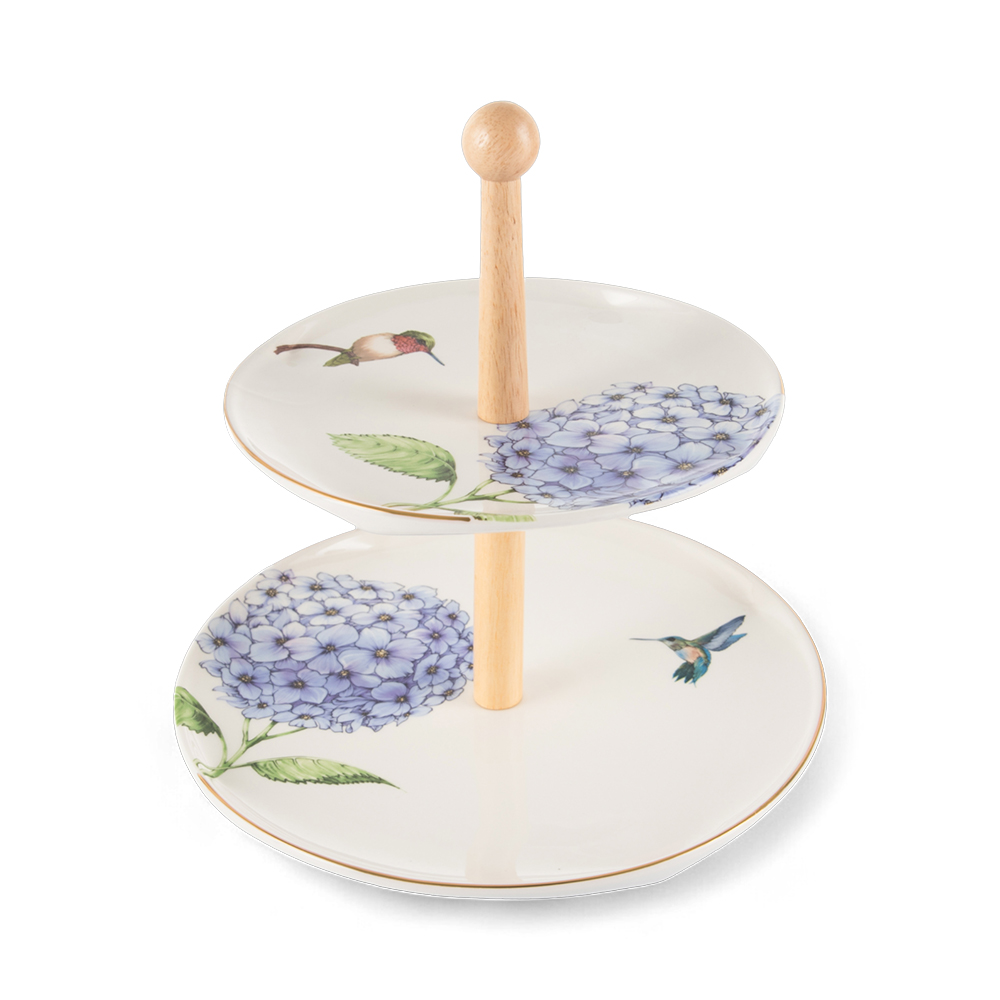 Floral 2 Tier Cake Stand - Image 8