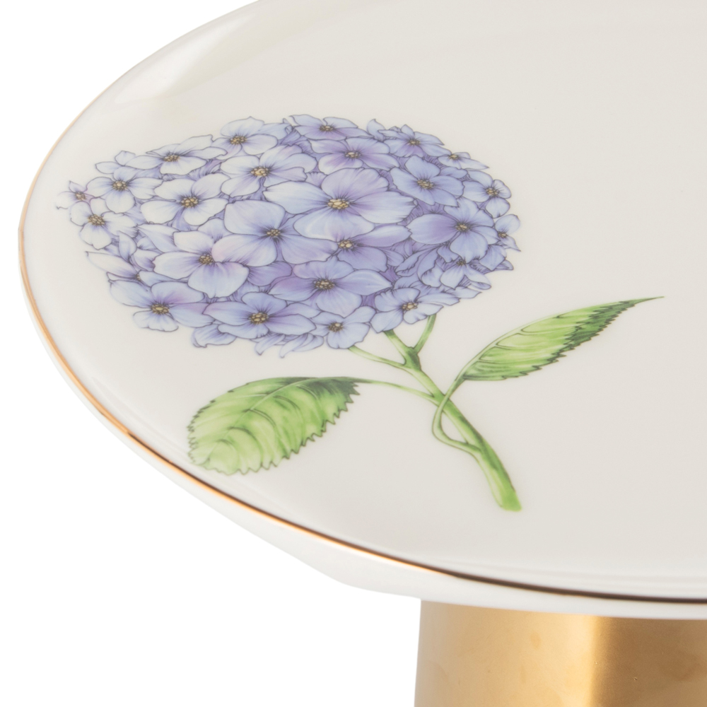 Floral Cake Stand with Glass Dome Lid - Image 10