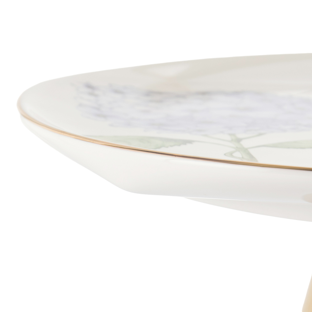 Floral Cake Stand with Glass Dome Lid - Image 12