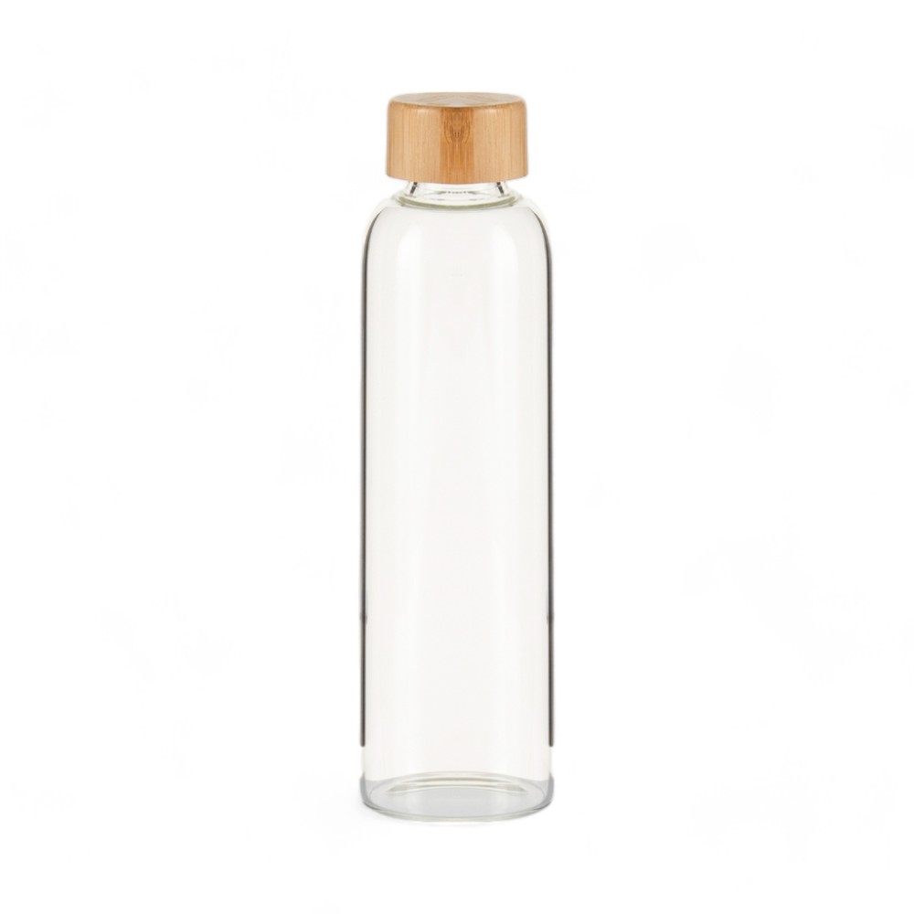 Glass Bottle with Bamboo Lid
