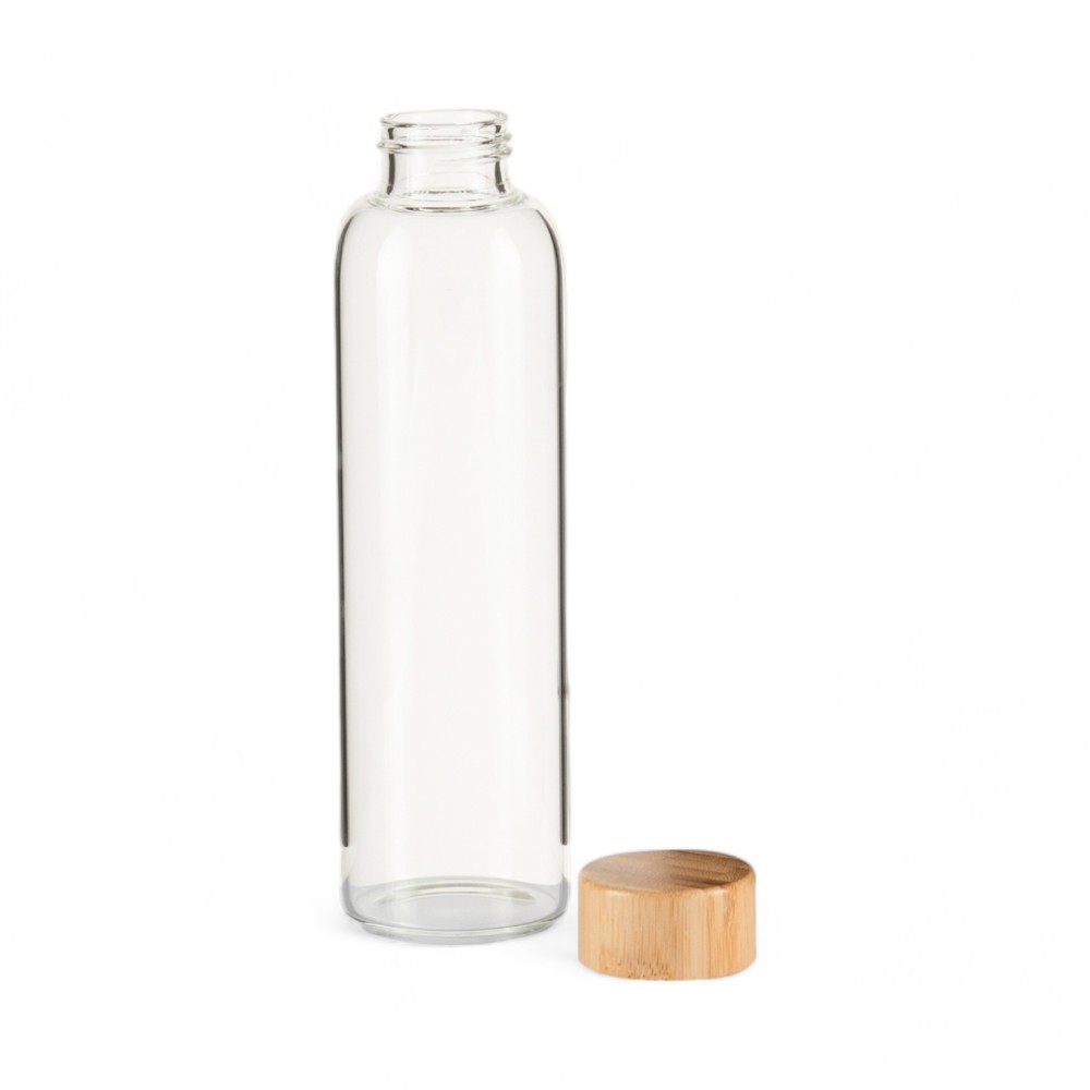 Glass Bottle with Bamboo Lid - Image 2