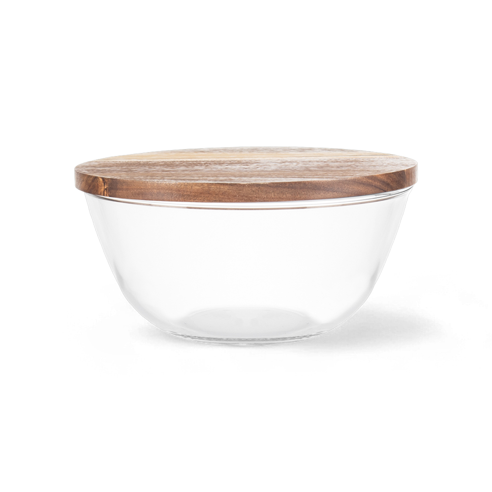 Glass Bowl with Acacia Lid - Image 8