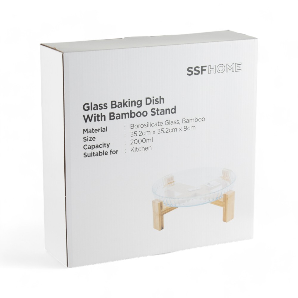 Glass Baking Dish with Bamboo Stand - Image 5