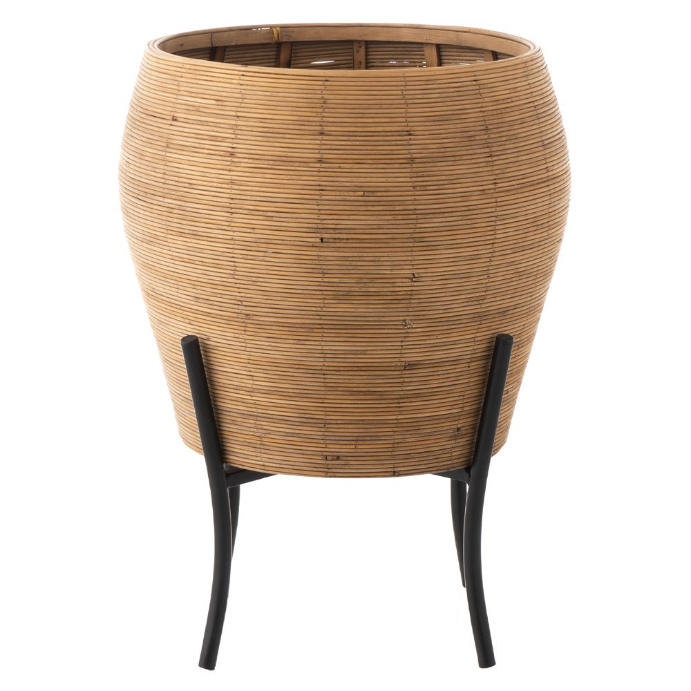 Cameo Rattan Planter with Metal Stand - Image 5