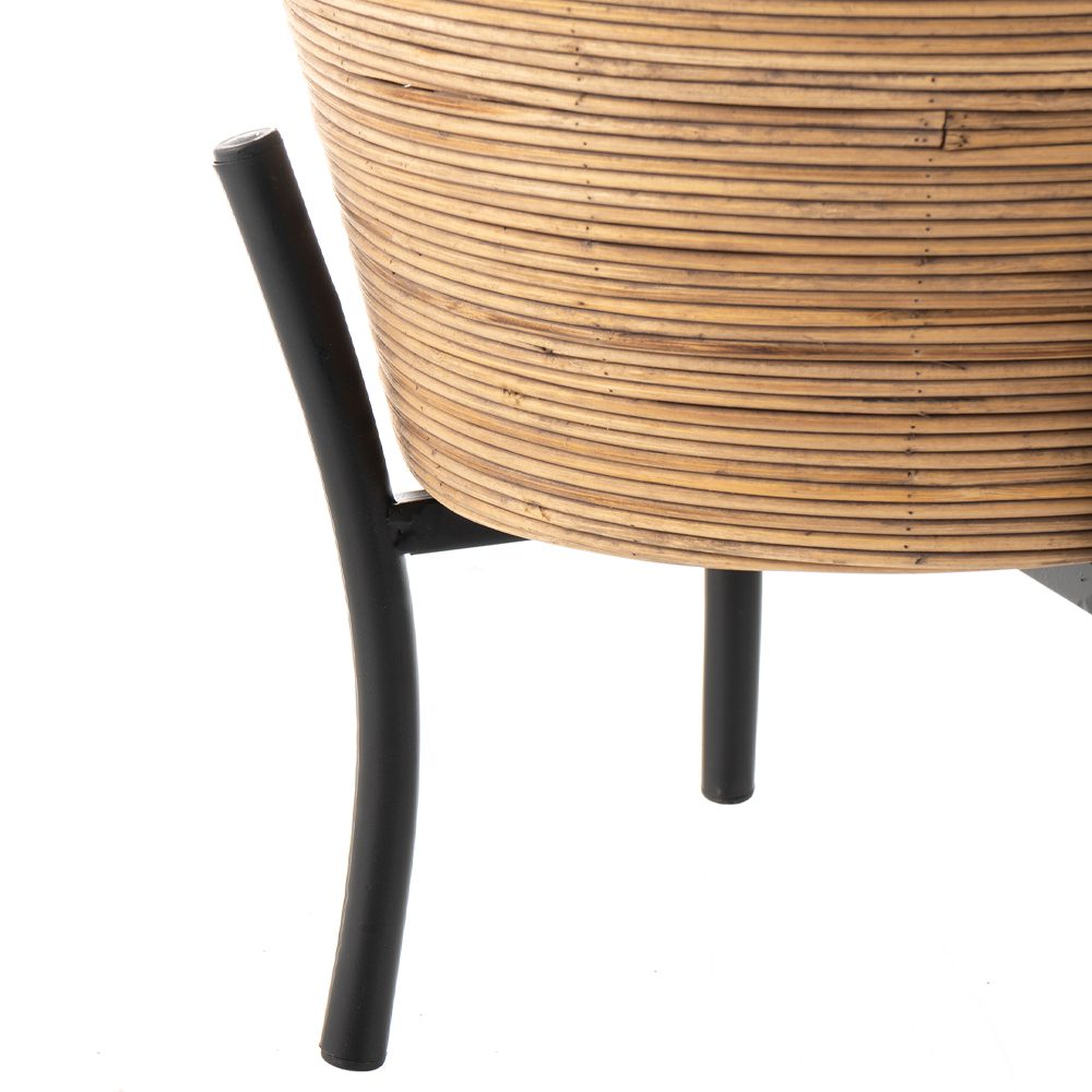Cameo Rattan Planter with Metal Stand - Image 7
