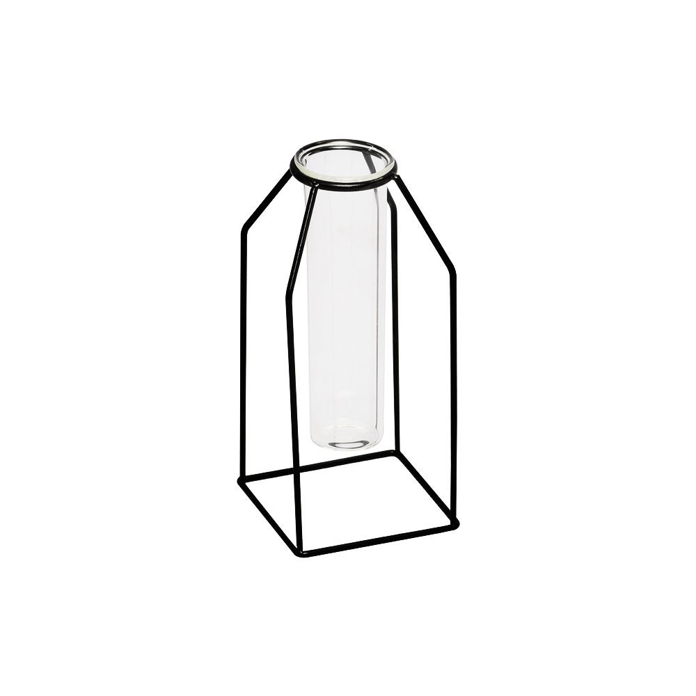 Omari Cylinder Glass with Metal Stand