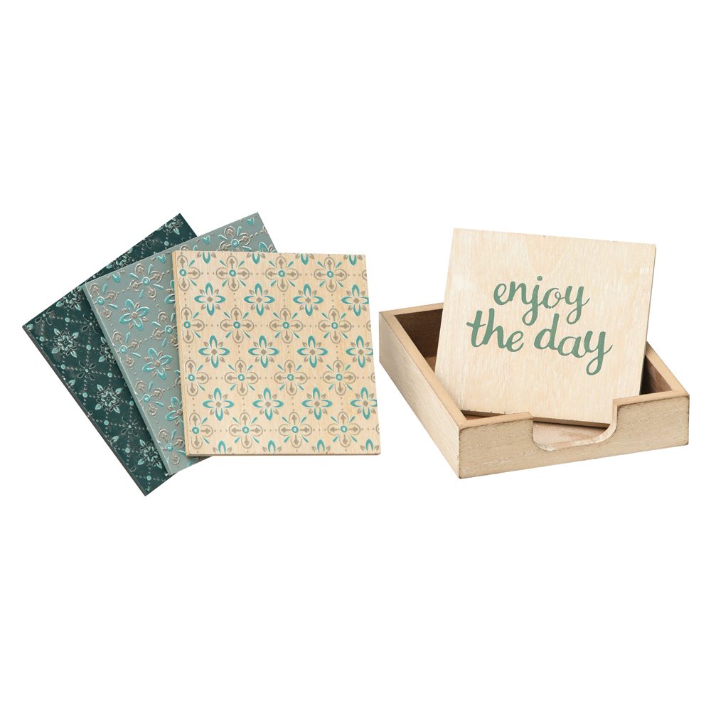 Set Of 4 Wooden Coaster