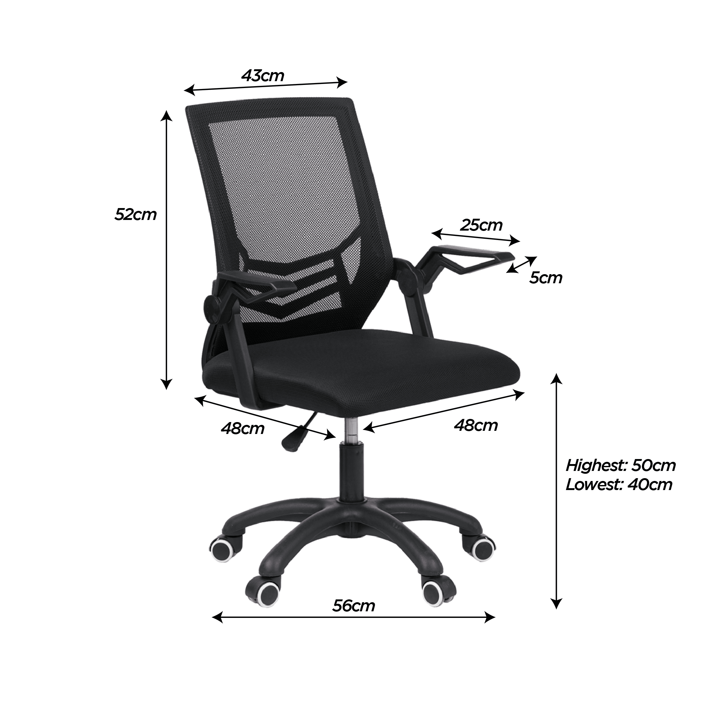 Hugh Swivel Office Chair - Image 9