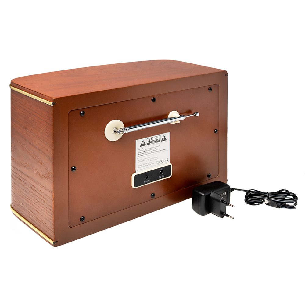Remington Classical Wood FM/AM Radio with USB - Image 3