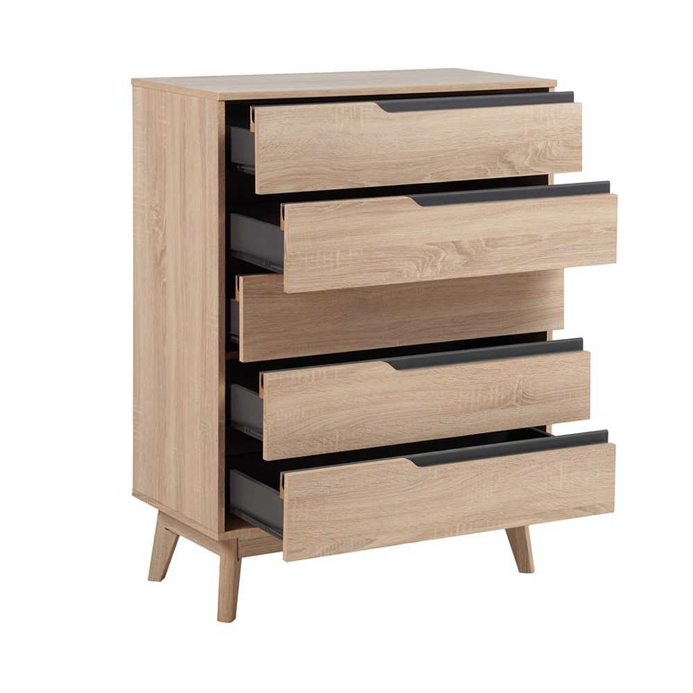 Rustic Scandinavian Chest (5 Drawers) - Image 3