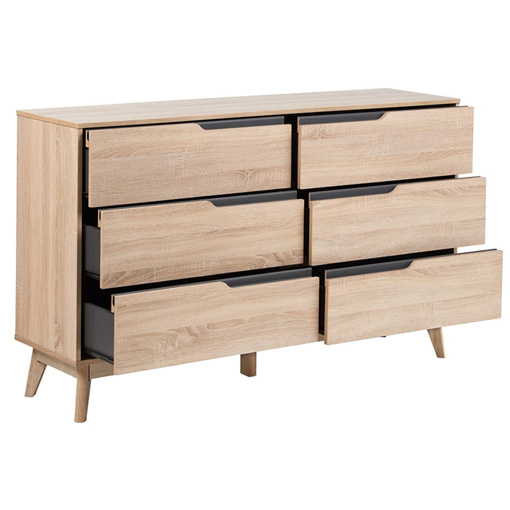 Rustic Scandinavian Chest (6 Drawers) - Image 3