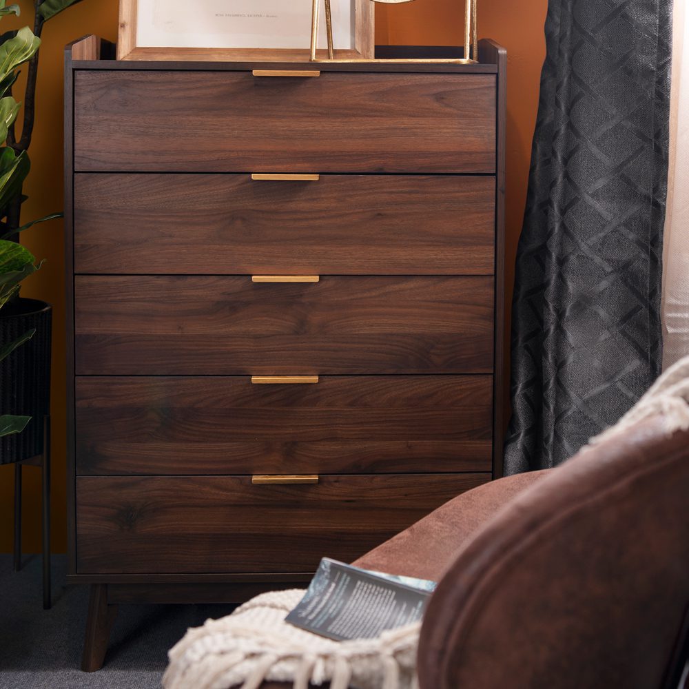Mocha Lux Chest (5 Drawers) - Image 6