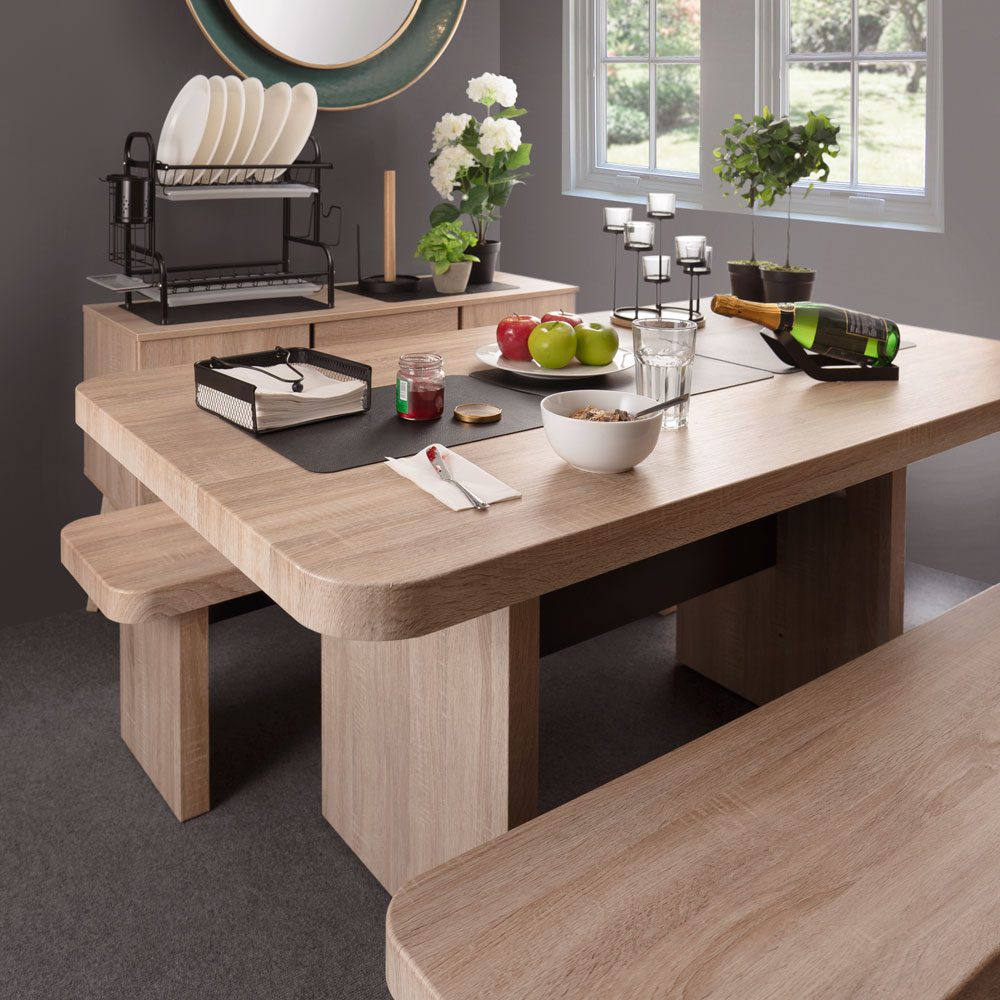 Rustic Scandinavian Dining Set (4 Seater) - Image 5