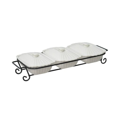 Casserole 3 Pcs Set with Iron Stand