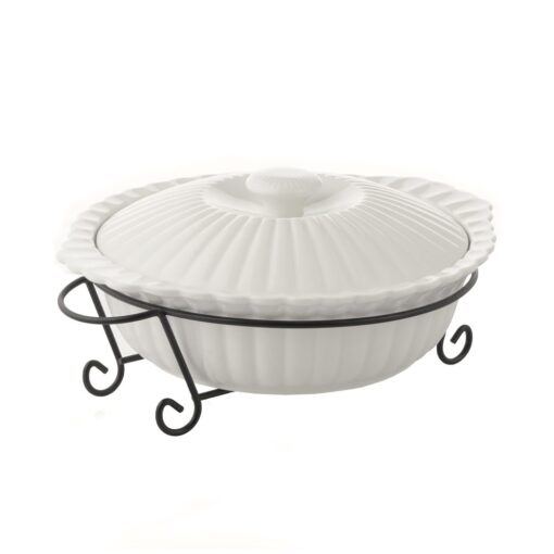 11.5" Casserole W/ Iron Stand