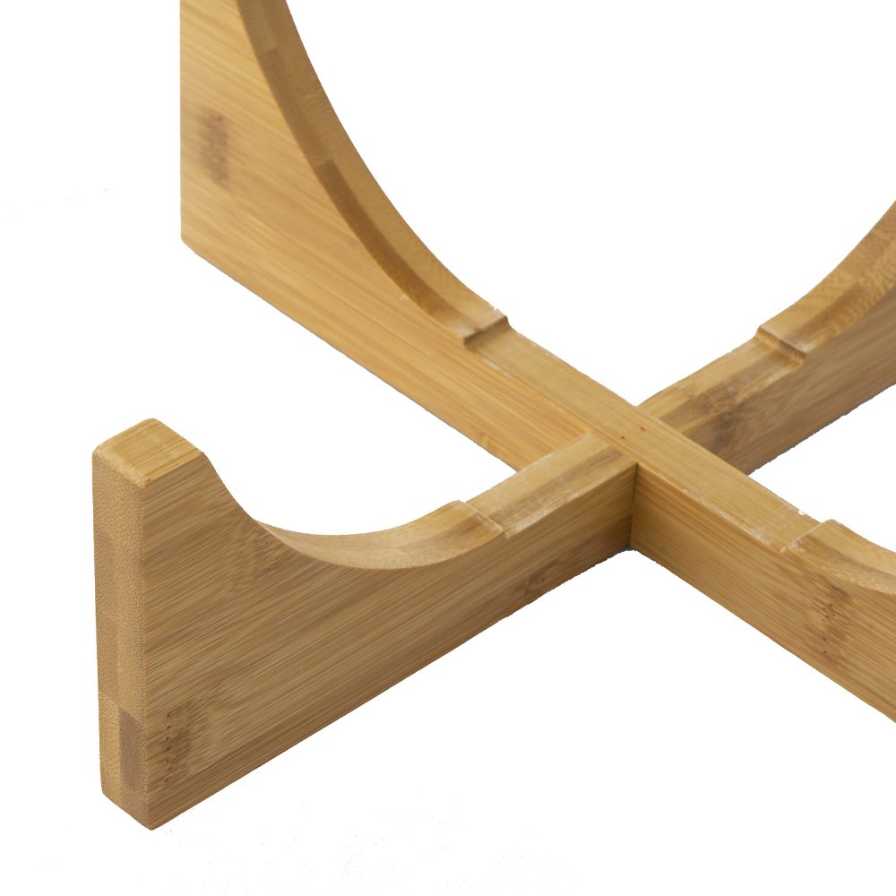 11" Salad Bowl W/ Wooden Stand - Image 5