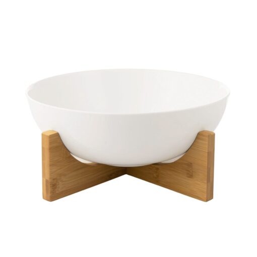 11" Salad Bowl W/ Wooden Stand