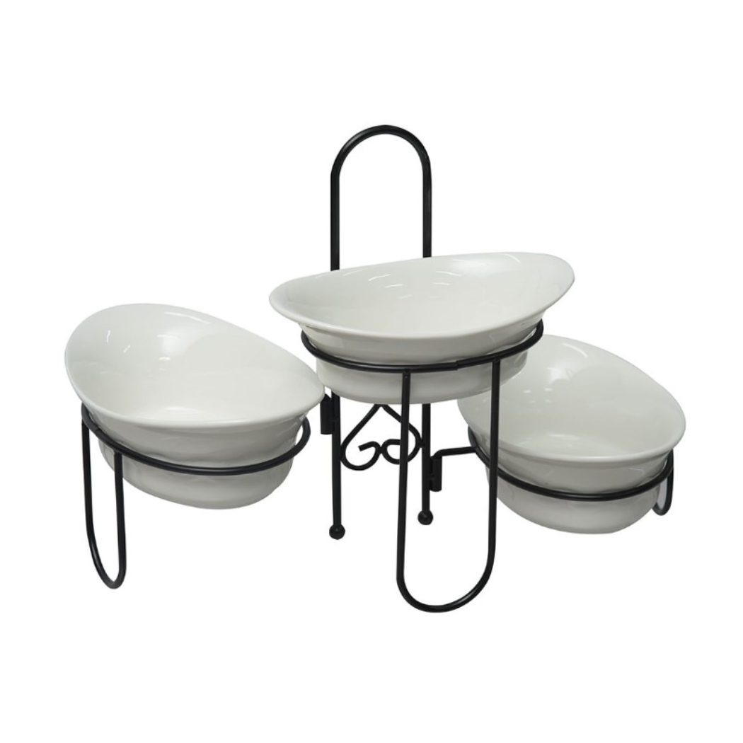 3 Tier Serving Bowls with Stand