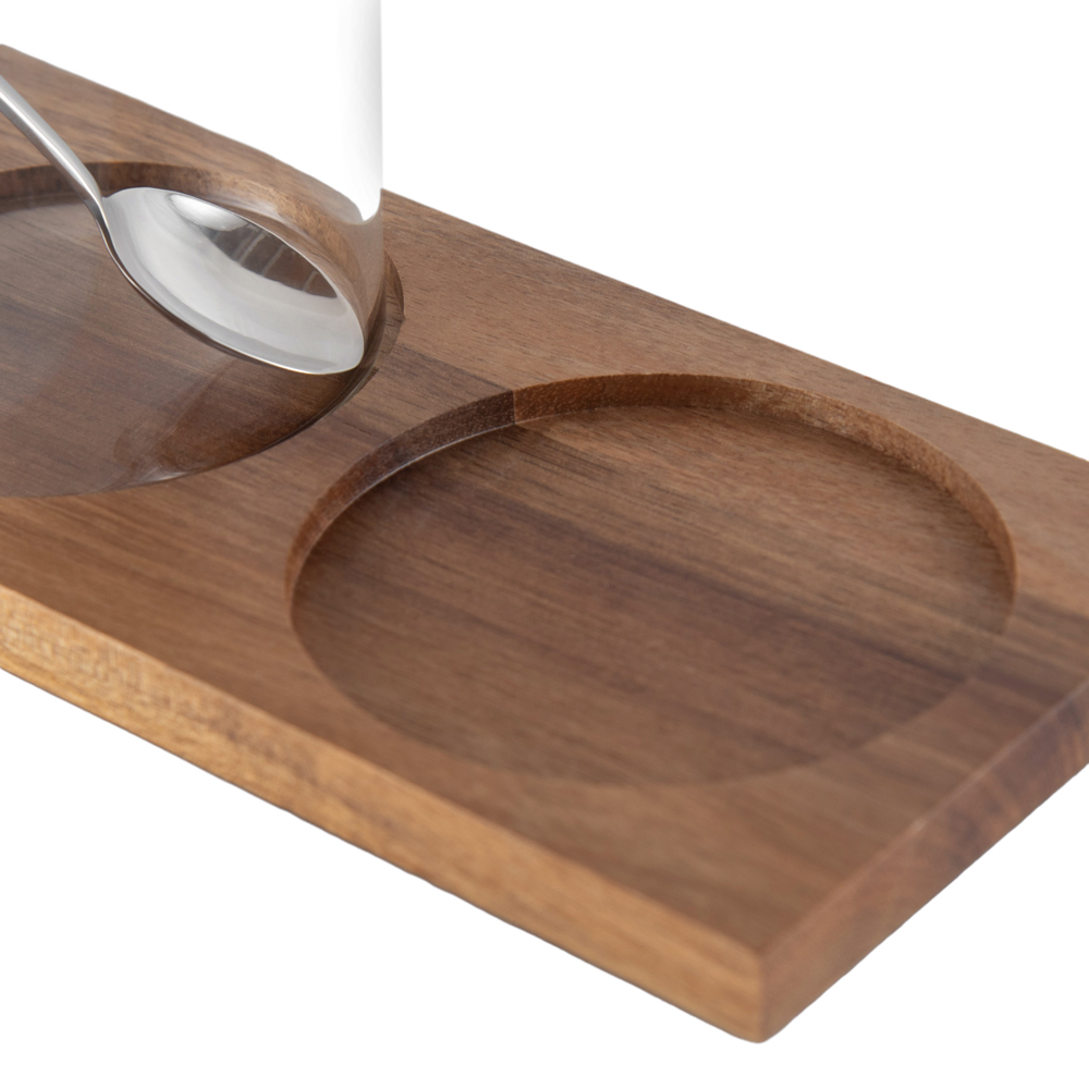3 Pcs Canister Acacia Lid with Spoon & Tray - Image 9