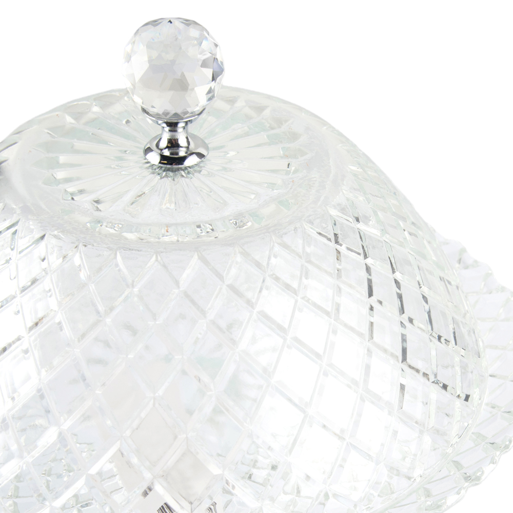 Glass Cake Stand with Dome Lid (18cm) - Image 5