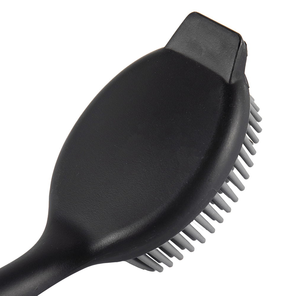 Dish Brush with TPR Bristle Bamboo Handle (H27cm) - Image 5