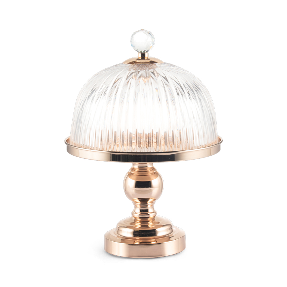 Glass Cake Stand with Dome Lid (H35cm)