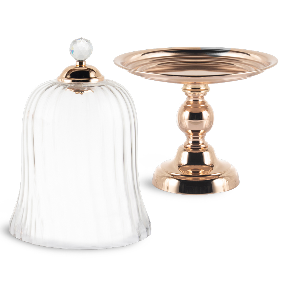 Glass Cake Stand with Dome Lid (H55cm) - Image 2