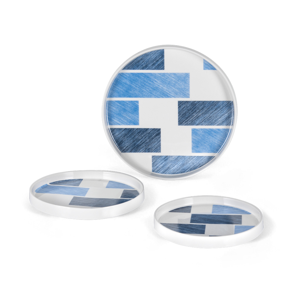 3 Pcs Bone China Plate Set
