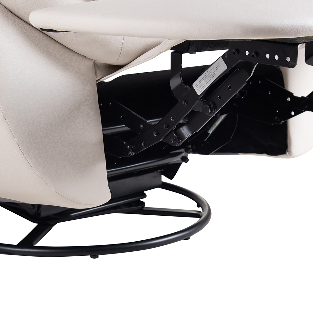 Burl Swivel Rocker Recliner with Phone Holder - Image 16