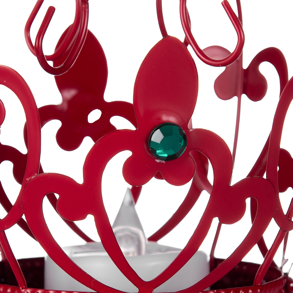 Crown Hanging Ornament with LED Candle Light (H20.8cm) - Image 7