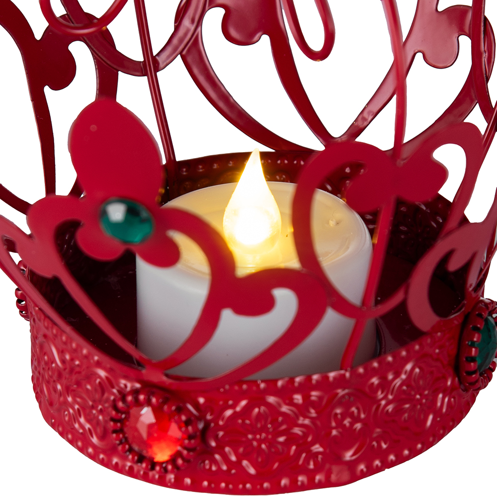Crown Hanging Ornament with LED Candle Light (H20.8cm) - Image 10