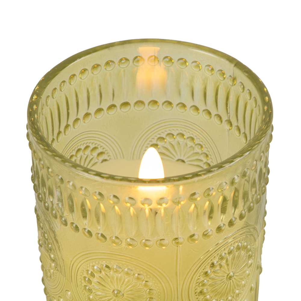LED Candle in Glass (H10cm) - Image 3