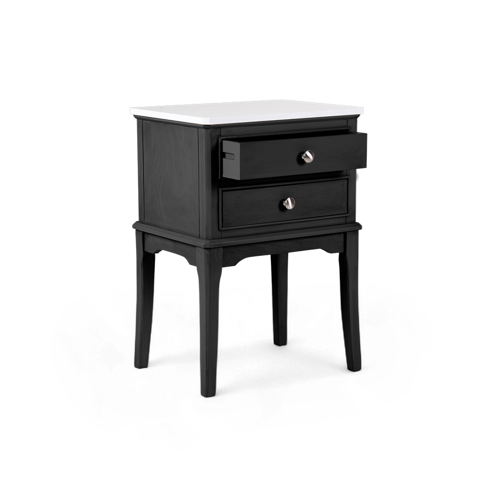 Ruby Marble Top Nightstand (2 Drawers) - Image 15