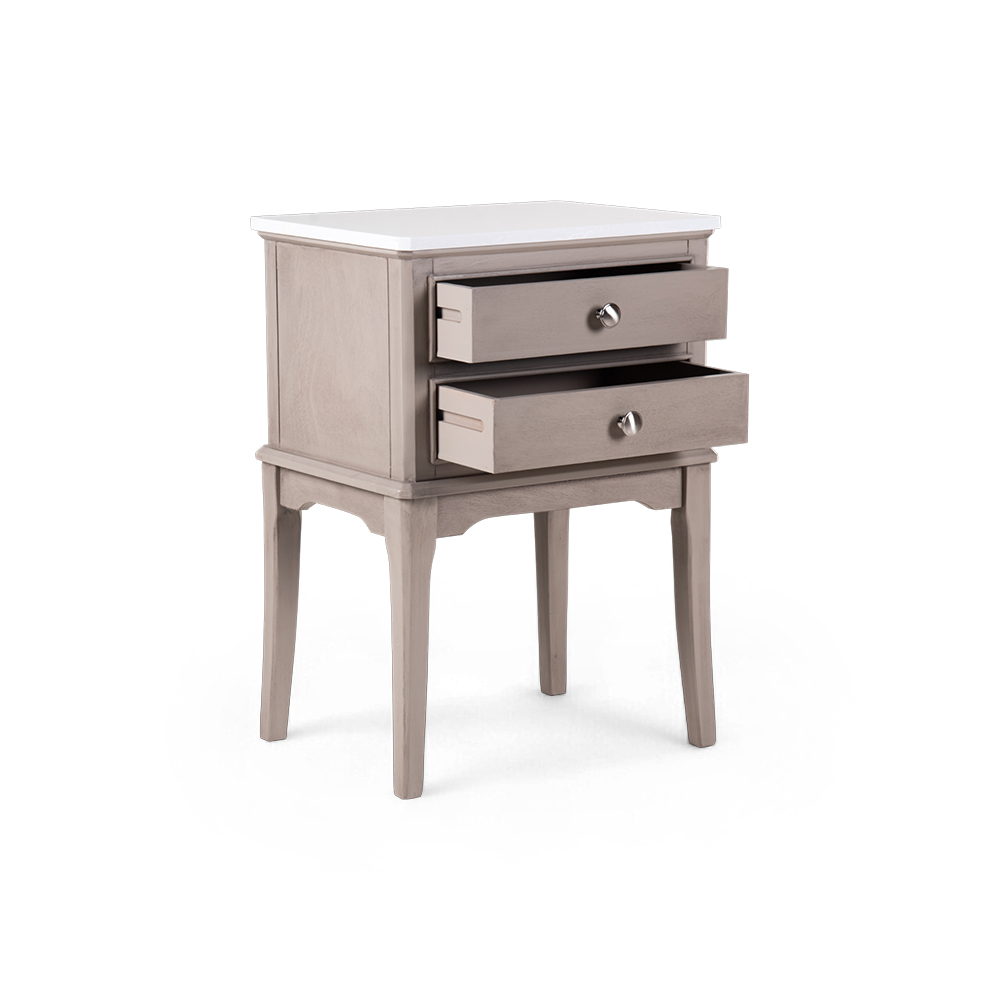 Ruby Marble Top Nightstand (2 Drawers) - Image 2