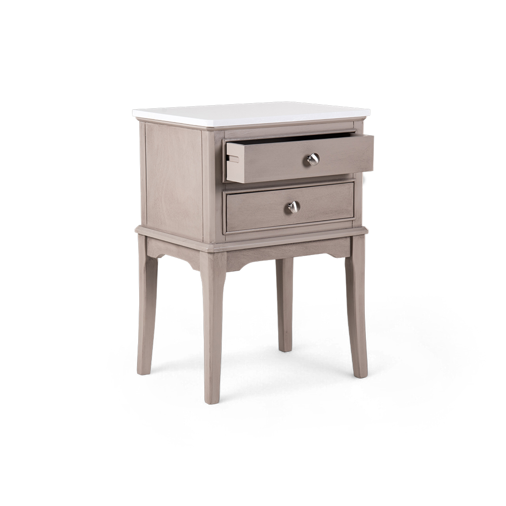 Ruby Marble Top Nightstand (2 Drawers) - Image 3