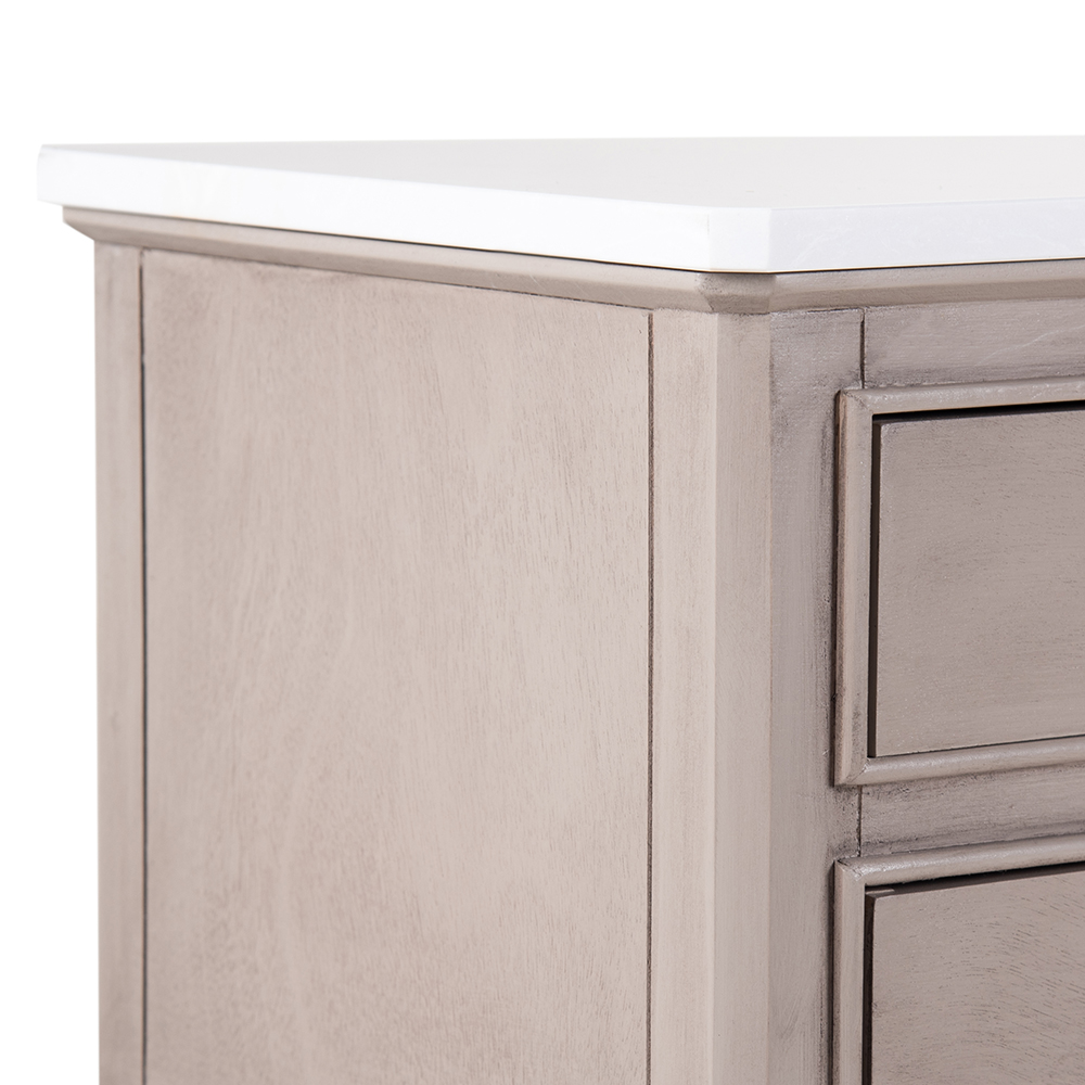 Ruby Marble Top Nightstand (2 Drawers) - Image 12