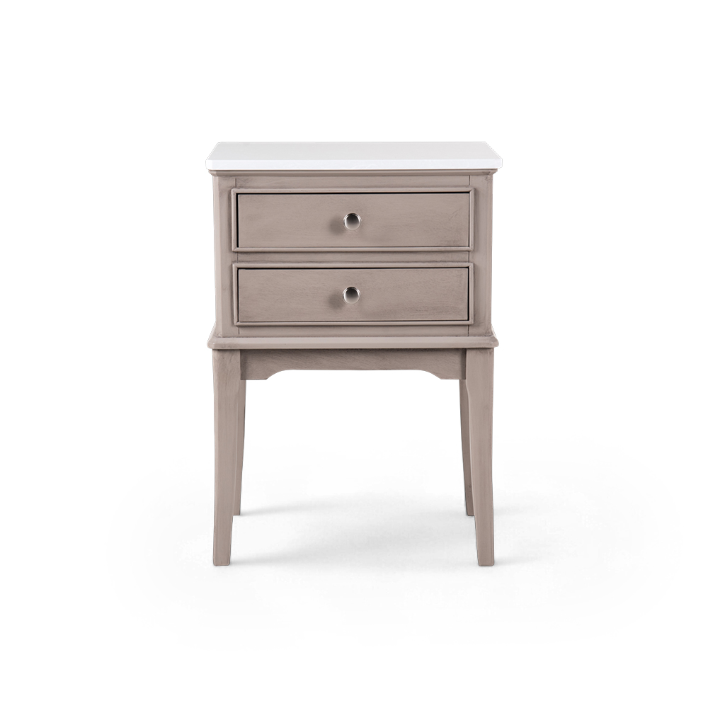 Ruby Marble Top Nightstand (2 Drawers) - Image 4