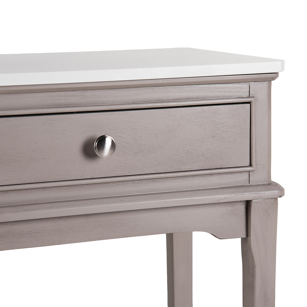 Ruby Marble Top Console Table (2 Drawers) - Image 9