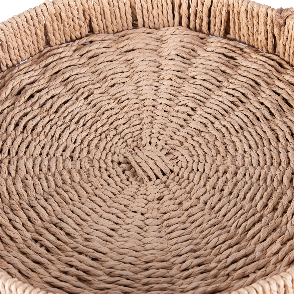 Woven Tray with Handle (Dia. 35cm) - Image 3