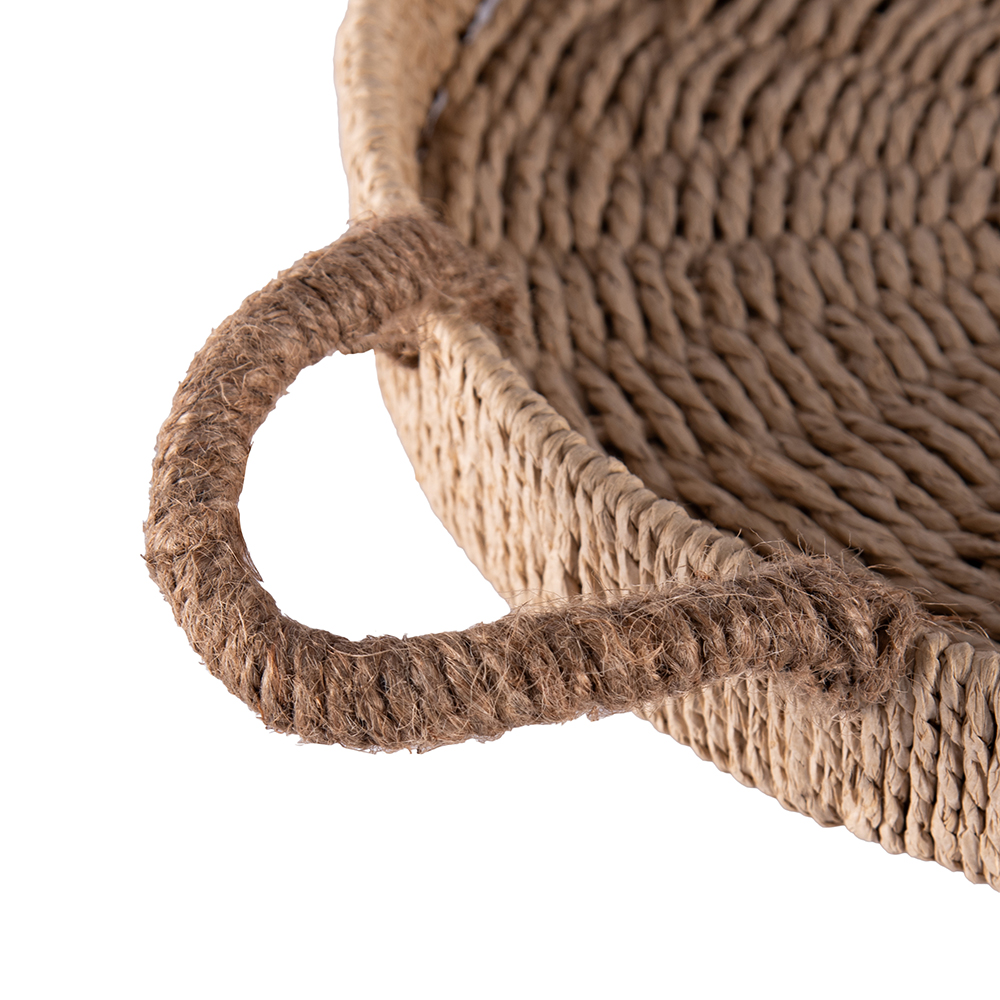 Woven Tray with Handle (Dia. 35cm) - Image 4