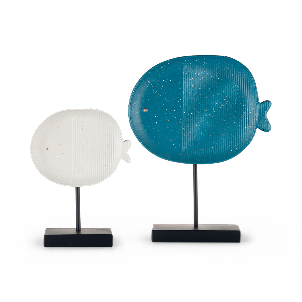 Set of 2 Fish Table Top Sculpture