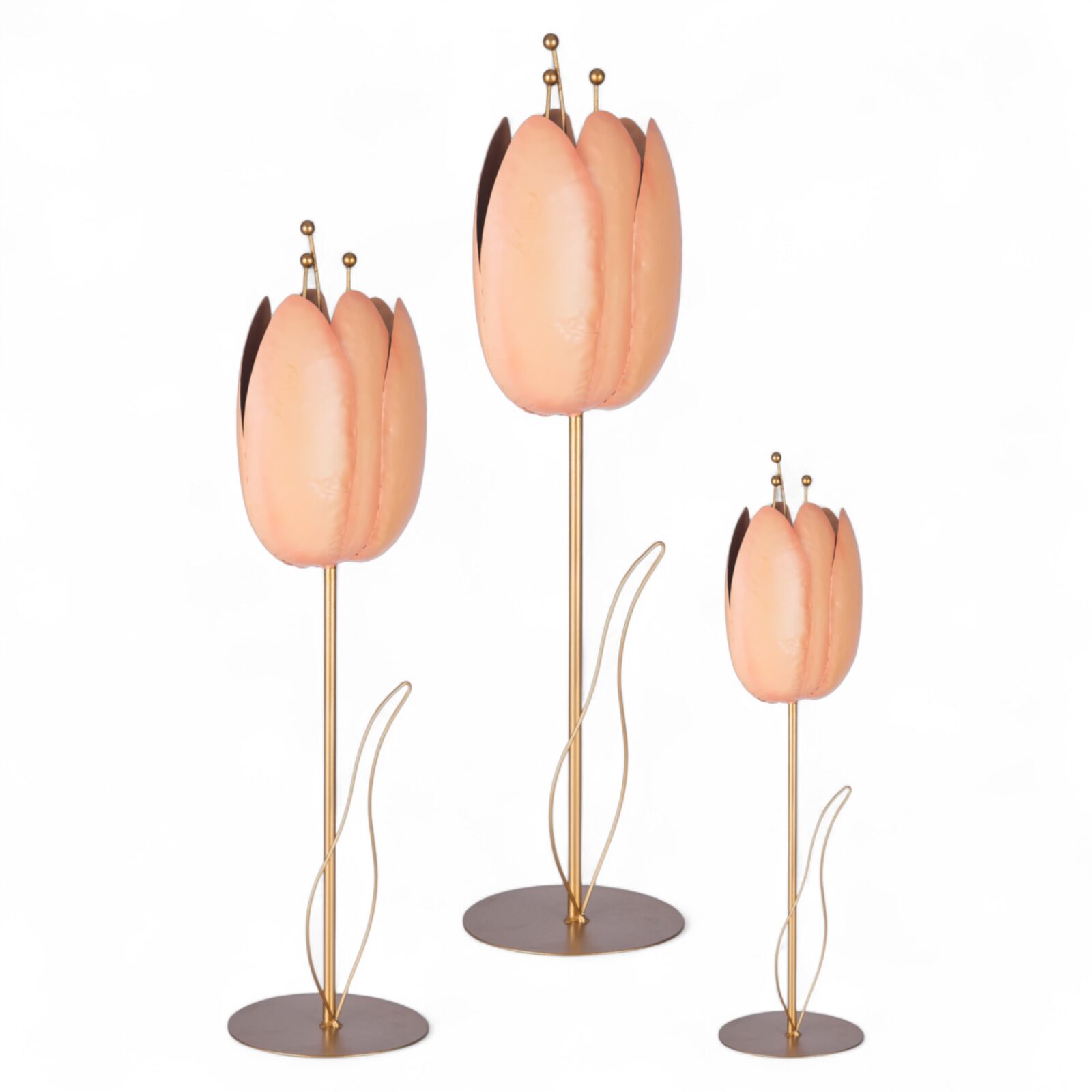 Metal Flower Decor (Set of 3)