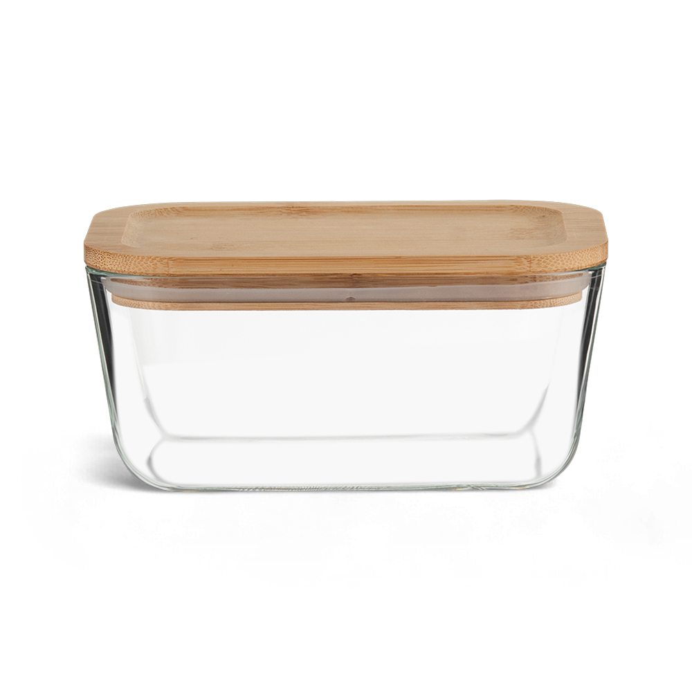 Borosilicate Glass Food Container with Bamboo Lid - Image 3